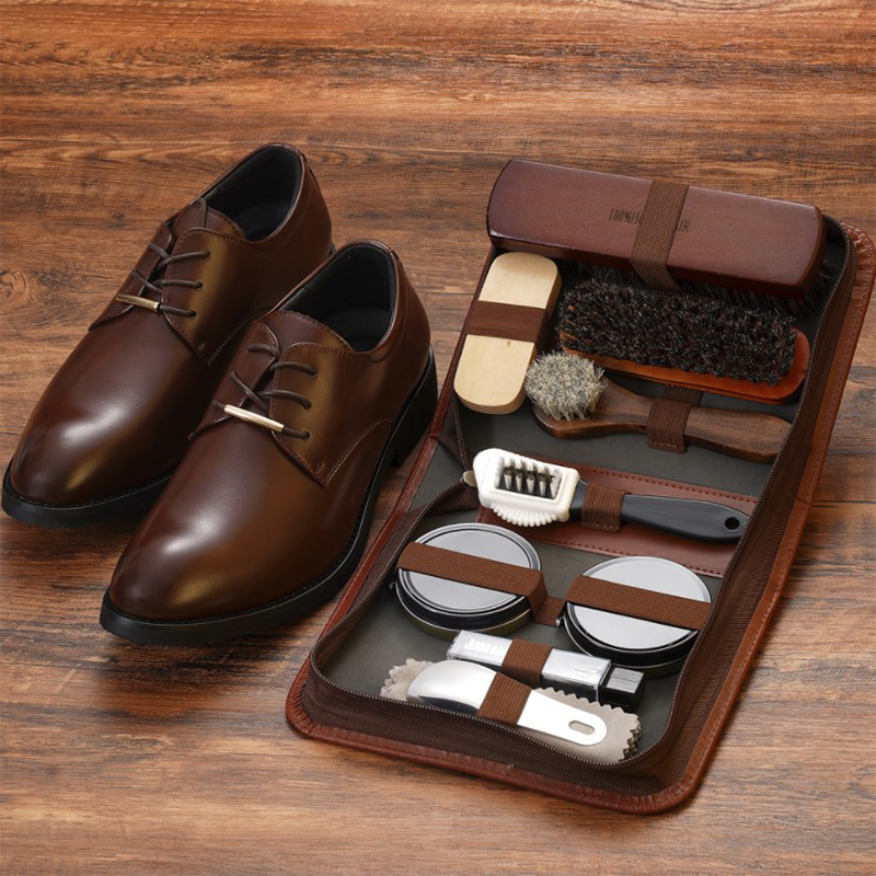 Leather Shoe Polish - HorseHair Shoe Brush Set Leather Care